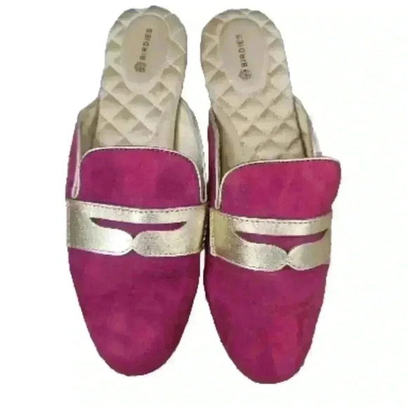 Birdies Womens The Phoebe Suede Loafer In Berry 7.5 - Picture 2 of 15